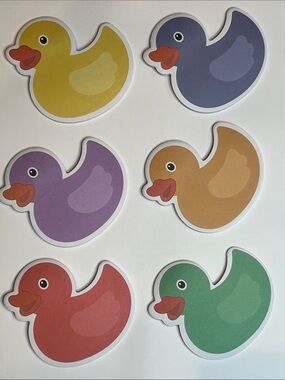 120 Colorful Rubber Duck Sticky Notes Set of 6 Colors